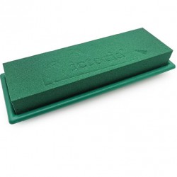 Floral foam for fresh flowers with plastic base TABLE DECO MIDI GREEN 23 cm