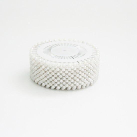 Декоративные иголки с пластмассовой головкой 38мм 480 шт, "WHITE"
