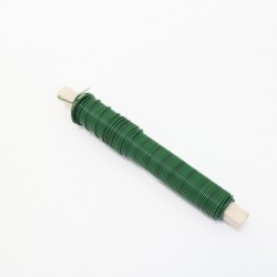 Binding wire on wooden pegs, 0.6mm, 100g, green