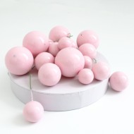 Декоративные шарики, разные размеры, 20шт., "pink''