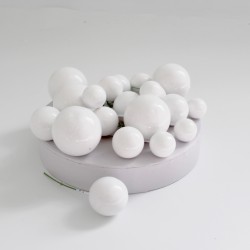 Dekoratīvās bumbiņas, dažādi izmēri, 20 gab.,"white''