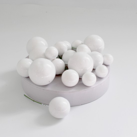 Dekoratīvās bumbiņas, dažādi izmēri, 20 gab.,"white''