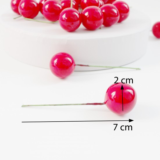 Dekors bumbiņas d2cm 25gab