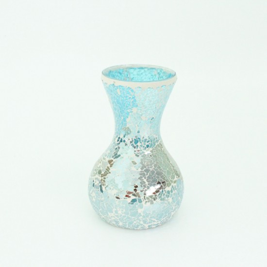 Vāze stikla, h-18,5cm, "shine blue"