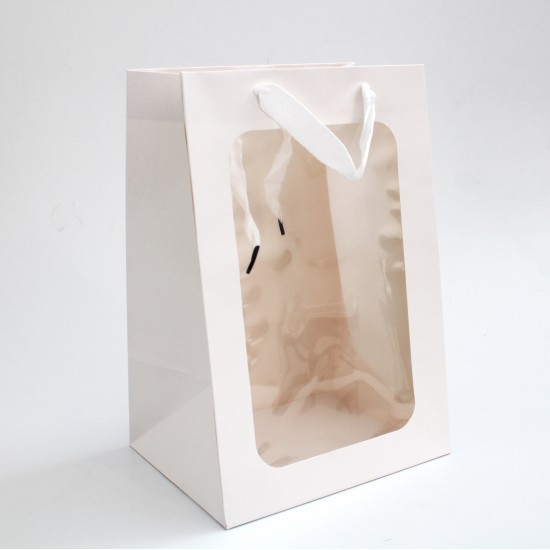 Gift bag with window 30*20*16cm, 1pcs