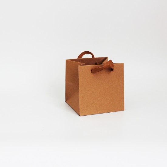 Paper gift bag 15*15*15cm 1pcs, kraft