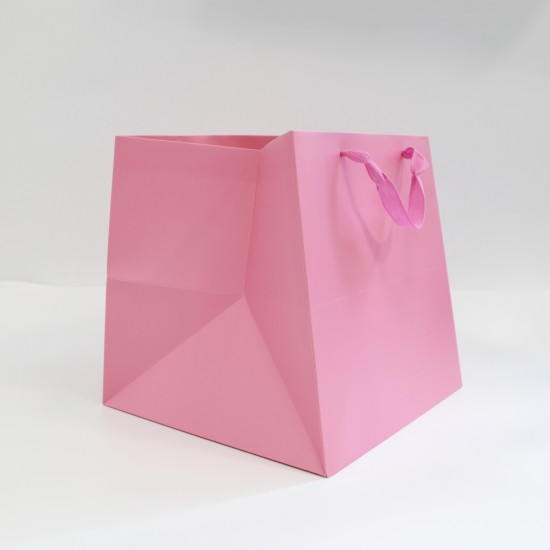 Бумажный подарочный пакет 30*30*30см 1шт.,"pink"