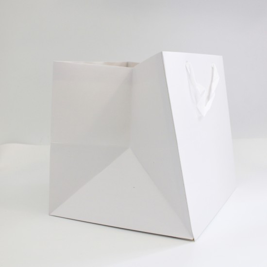 Бумажный подарочный пакет 30*30*30см 1шт.,"white"