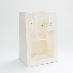 Gift bag with window 15*20*30cm, 1pcs, white