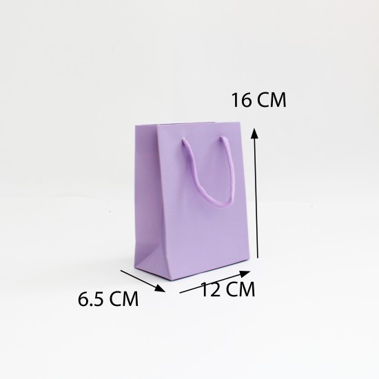 Paper gift bag 6.5*12*16cm, 1pcs,  lavender