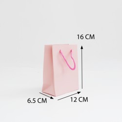 Paper gift bag 6.5*12*16cm, 1pcs, pink