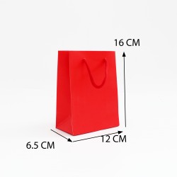 Paper gift bag 6.5*12*16cm, 12pcs, red