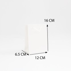 Paper gift bag 6.5*12*16cm, 1pcs, white