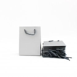 Paper gift bag 6.5*12*16cm, 12pcs, grey