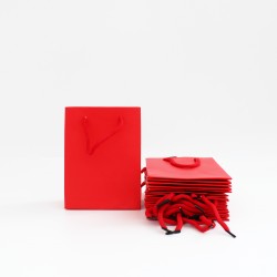 Paper gift bag 6.5*12*16cm, 12pcs, red