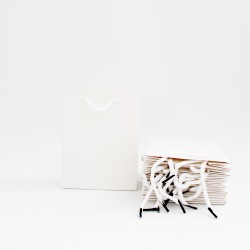 Paper gift bag 6.5*12*16cm, 12pcs, white