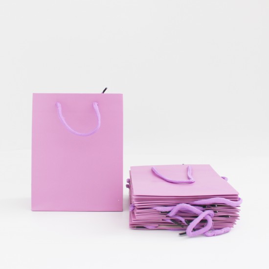 Бумажный подарочный пакет, 8*14*18см , 12шт., violet