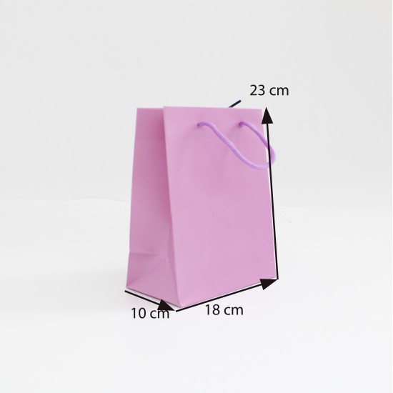 Paper gift bag 10*18*23cm, 12pcs, fuchsia