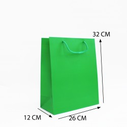 Paper gift bag 12*26*32cm 12pcs,green