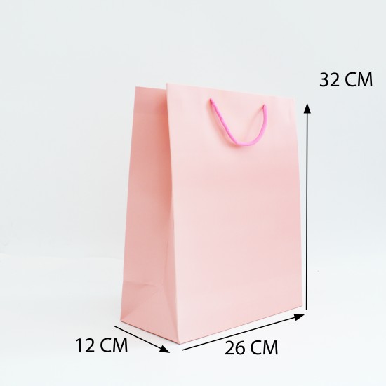 Paper gift bag 12*26*32cm 12pcs, pink