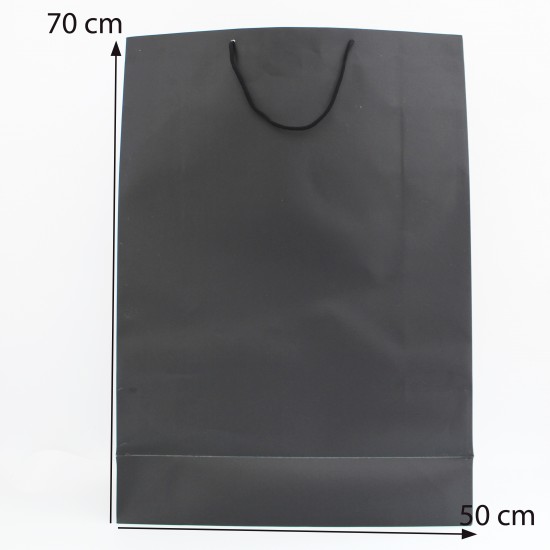 Paper gift bag 70*50*19cm, 12pcs, black