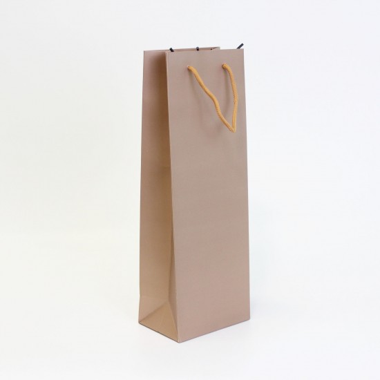 Paper gift bag for vine bottle  8.5*12.5*36cm, gold 1pcs