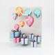 Gift bag with ribbon handles 32*26*10.5cm, 1 pcs grey