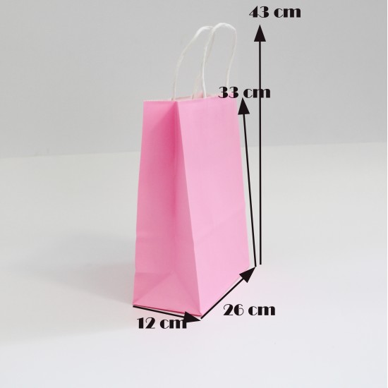 Paper bag with twisted handles 33*62*12cm, 12 pcs