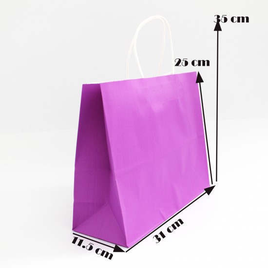 Paper bag with twisted handles 25*31*11.5 cm, 12 pcs