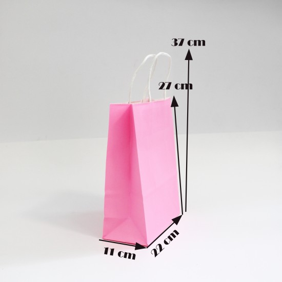 Paper bag with twisted handles 27*22*11cm, 12 pcs