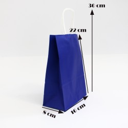 Papīra maiss ar vītiem rokturiem 22*16*8cm, 12gab.