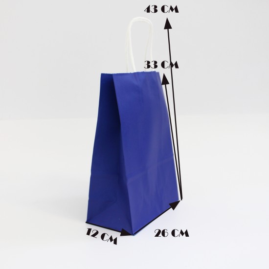 Paper bag with twisted handles 33*62*12cm, 12 pcs