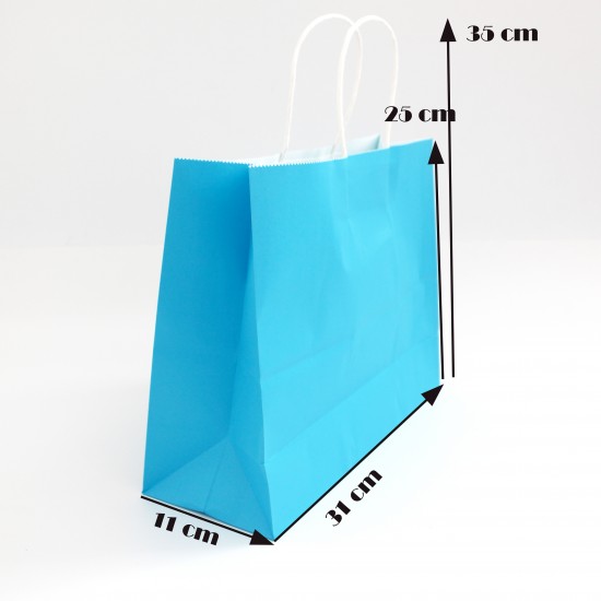 Paper bag with twisted handles 25*31*11.5 cm, 12 pcs