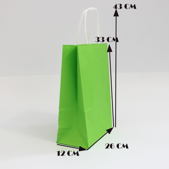 Paper bag with twisted handles 33*62*12cm, 12 pcs