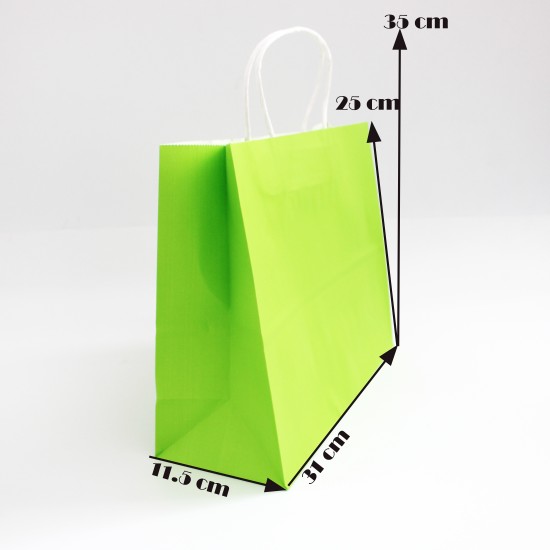 Paper bag with twisted handles 25*31*11.5 cm, 12 pcs