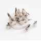Artificial Birds 12 pcs., grey