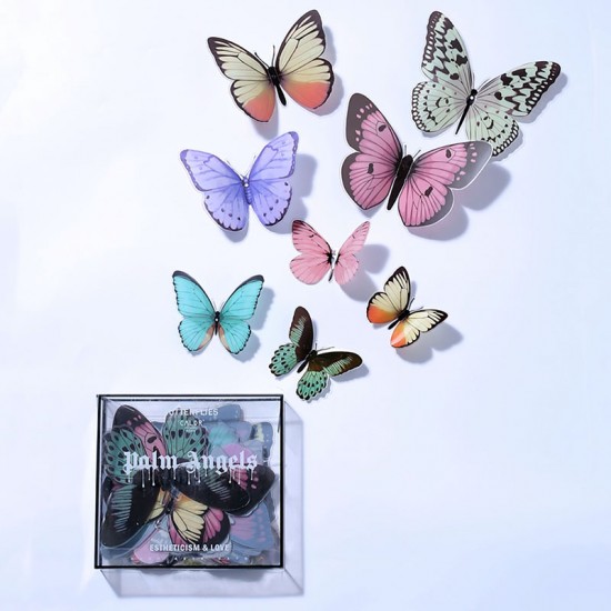 Декоративные бабочки разных размеров от 9 до 12см, 32шт., цвет микс