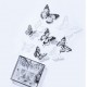 Accessories butterfly, black and white, size from 9 till 13cm, 32pcs