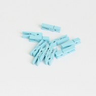 Деревянные прищепки 3,5см 10шт., "light blue"