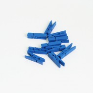 DIY wooden pins 3,5cm 10pcs, blue