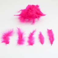 Dekoratīvas spalvas 7-15cm, 10gr.,''dark pink"