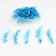 Dekoratīvas spalvas 7-15cm, 10gr.,''light blue"