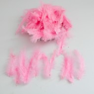 Dekoratīvas spalvas 7-15cm, 10gr.,''pink"