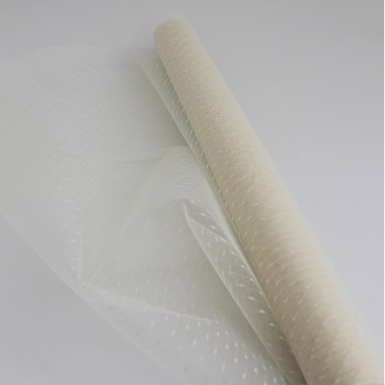 Tulle roll 50cm/4,5m, ivory