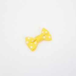 Fabric bows 2.5cm, 25pcs "yellow"