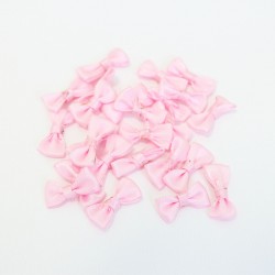 Fabric bows 2.5cm, 25pcs "pink"