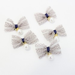 Fabric bows 3cm, 5pcs