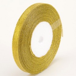 Fabric ribbon 10mm/20m,gold