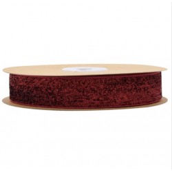 Fabric ribbons shine 2cm/10m, burgundy
