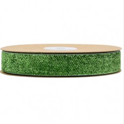 Fabric ribbons shine 2cm/10m, green